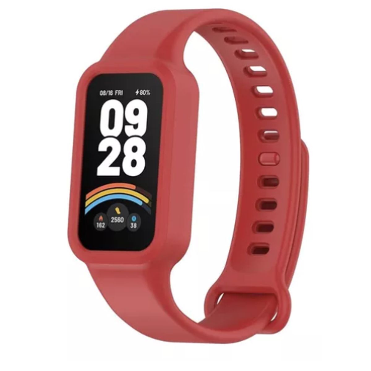 GENERICO - Corres Silicona para  Xiaomi Smart Band 9 Active  - Rojo