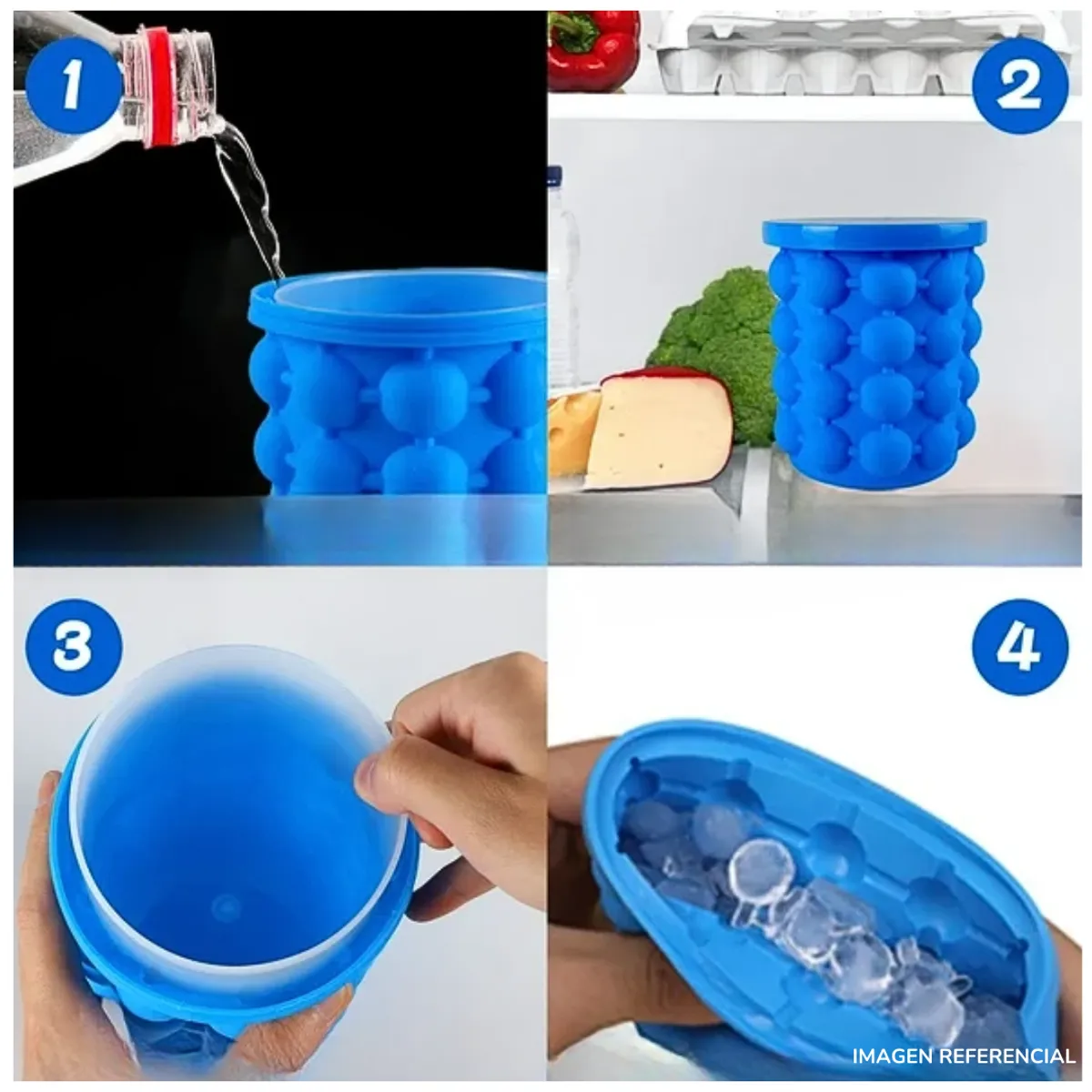 INSPIRA MARKET - Hielera Molde de Hielo Portatil