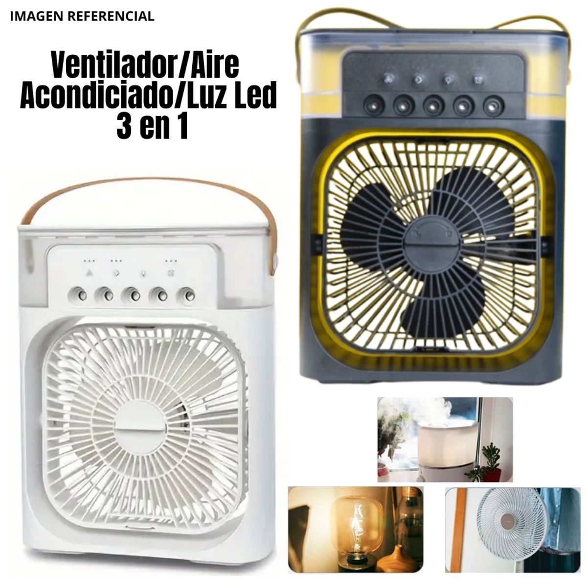 GENERICO - Ventilador Portátil Humidificador Aire Acondicionado 3 en 1
