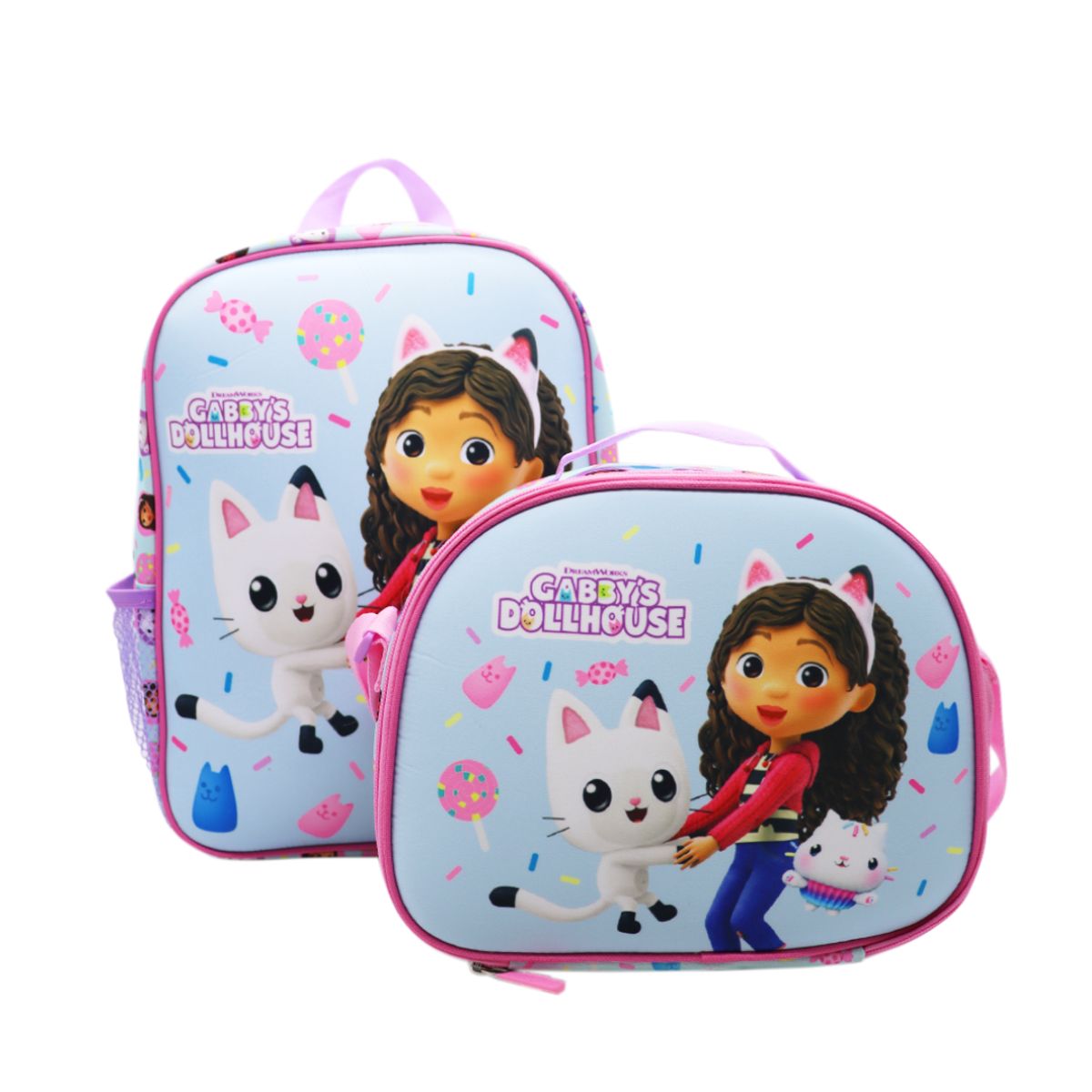 GENERICO - Pack Escolar Nido Mochila + Lonchera Gabby Dollhouse