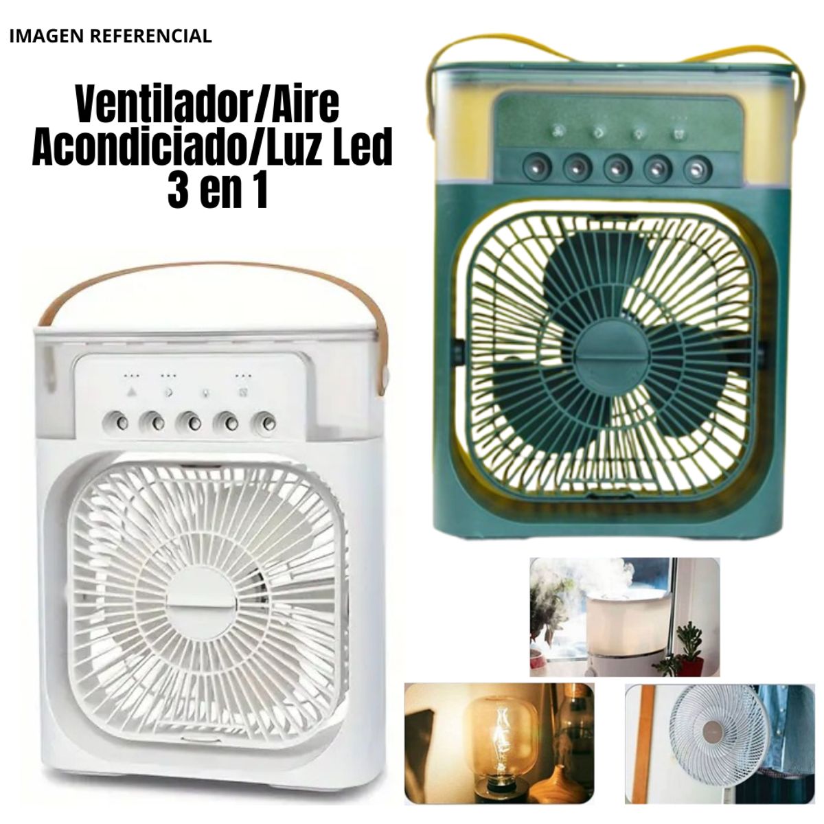 GENERICO - Ventilador Portátil Humidificador Aire Acondicionado 3 en 1