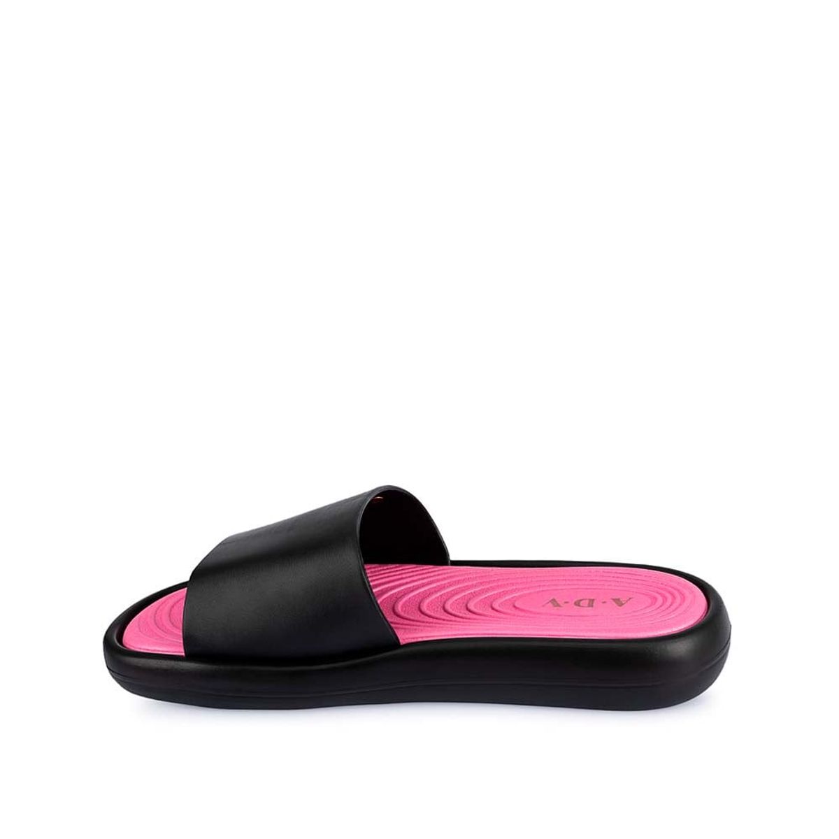 ADV - Sandalia Slide Casual ABY-2525 NegroFucsia ADV