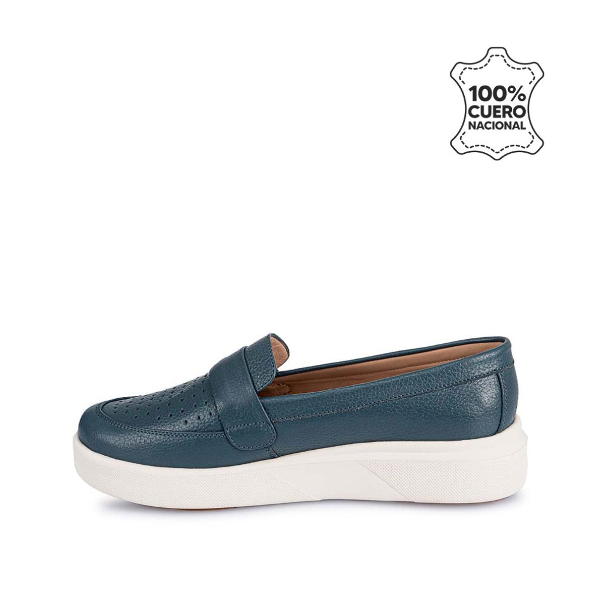 VIALE - Zapato Mocasín Casual SHAM-2502 Acero Viale Cuero