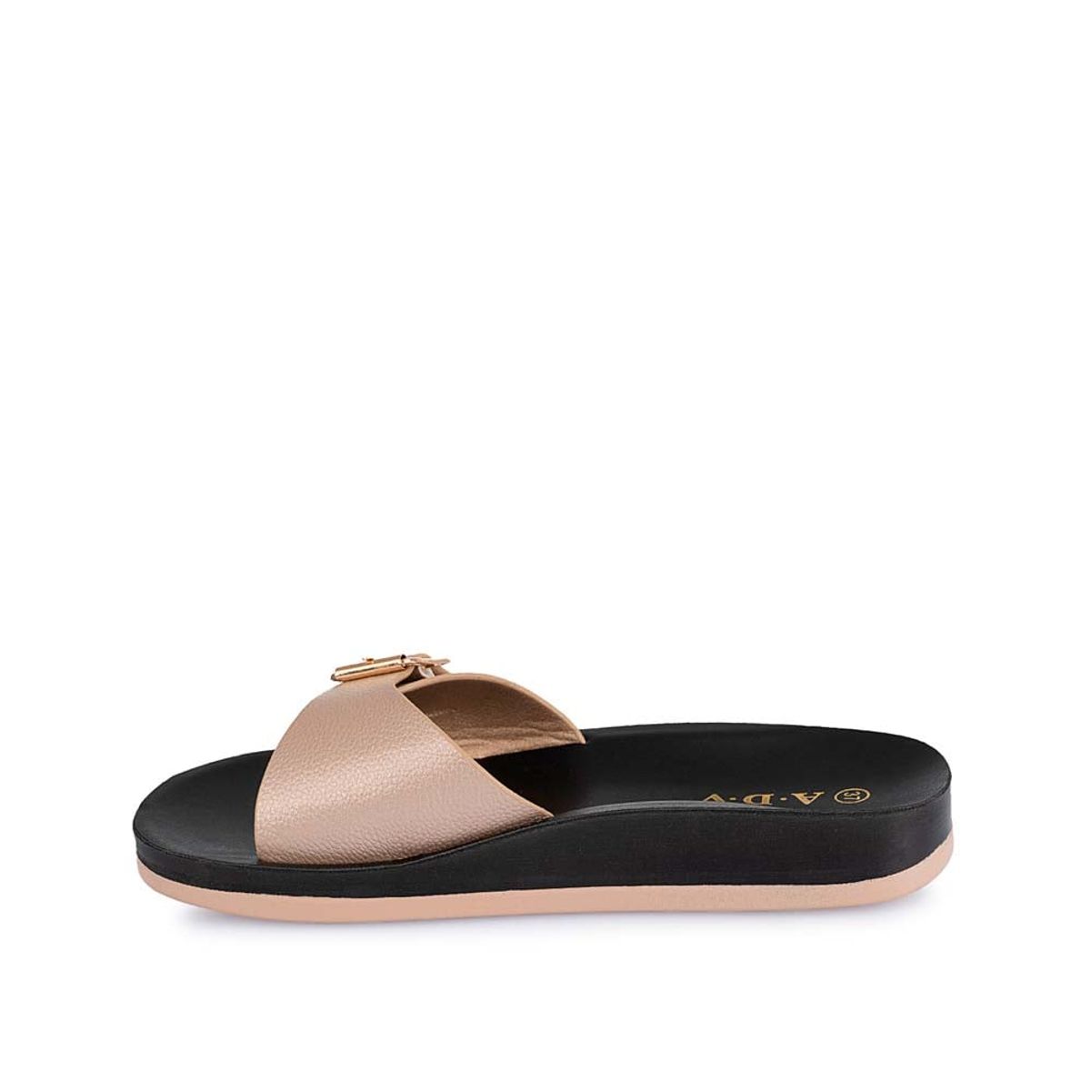 ADV - Sandalia Slide Casual ABY-2509 Champagne ADV