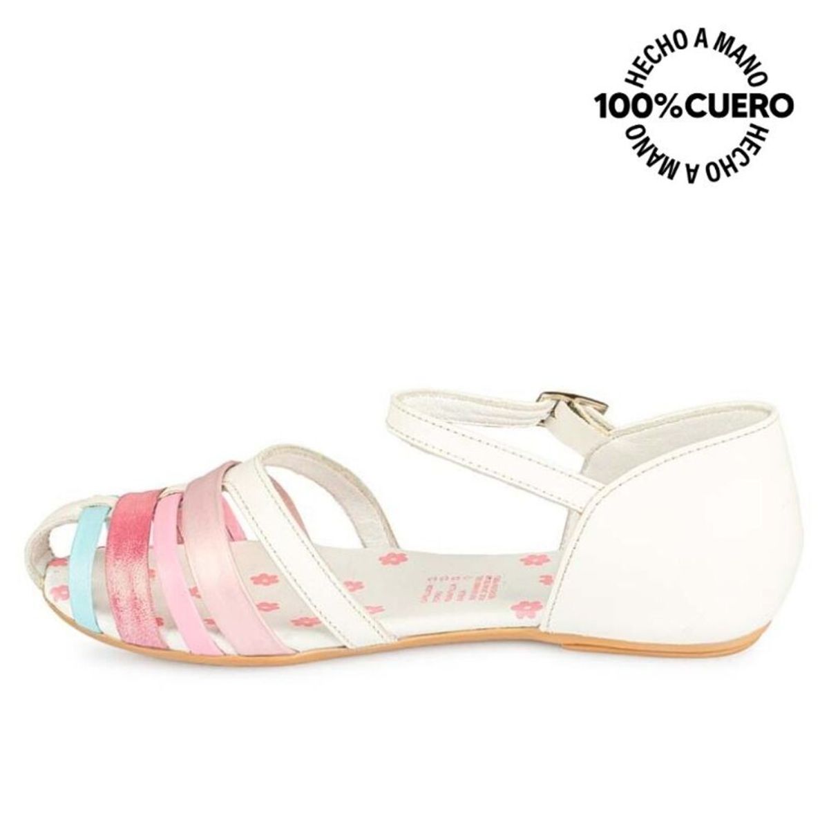 ADV - Sandalia Dorsay Casual MIA-2526 BlancoRosa Rabbit Cuero