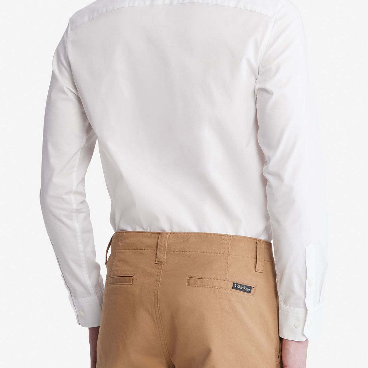 CALVIN KLEIN - LS SOLID STRETCH SLIM SHIRT CK