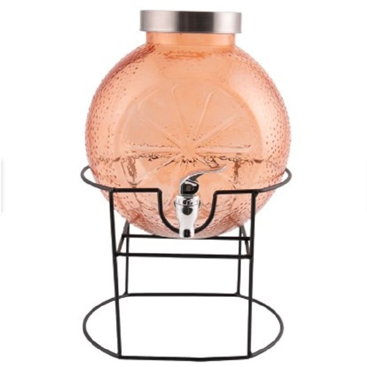 GENERICO - Dispensador de Vidrio 4L CON RACK DE METAL