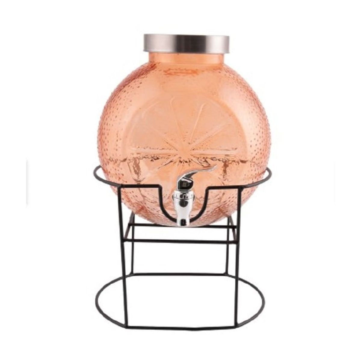 GENERICO - Dispensador de Vidrio 4L CON RACK DE METAL