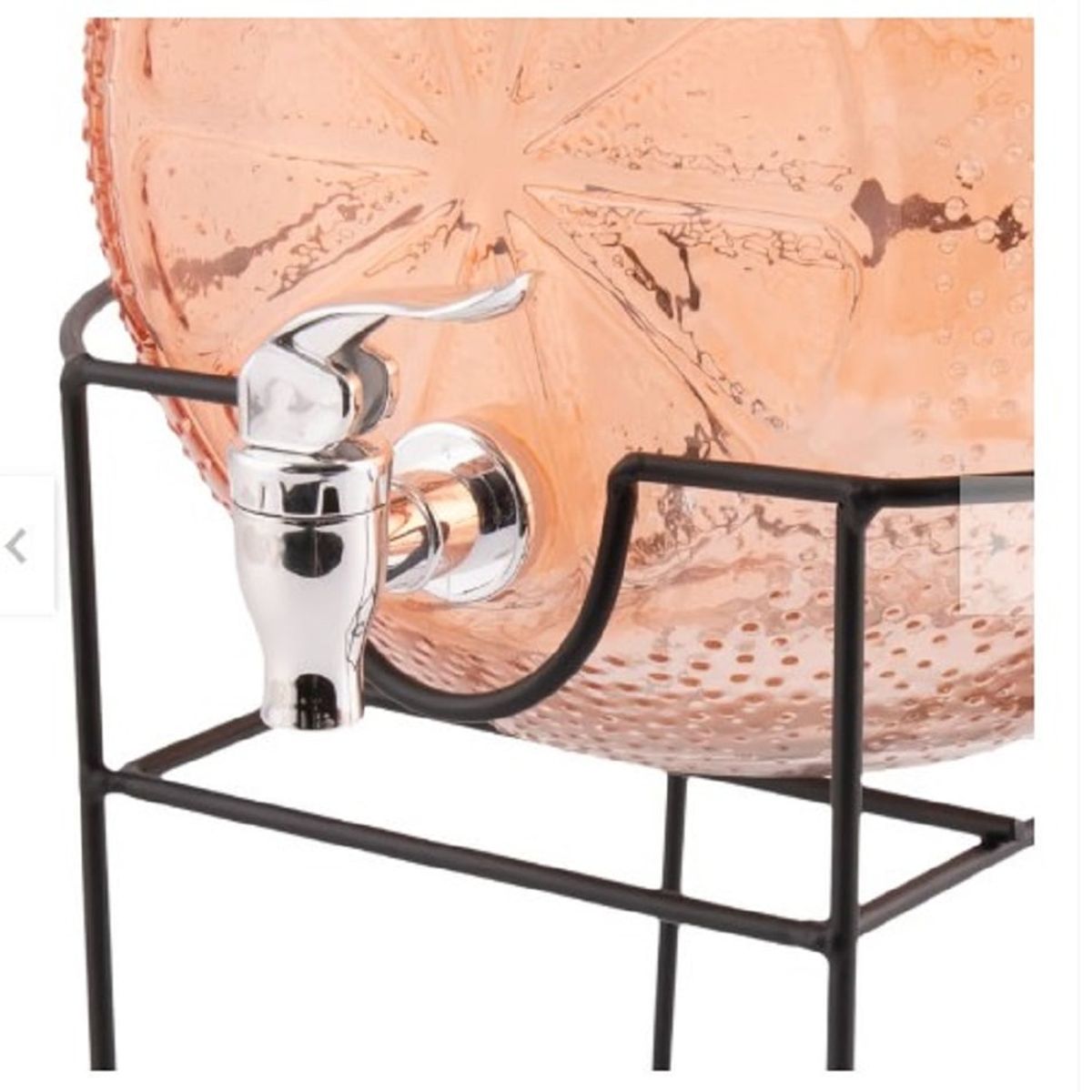 GENERICO - Dispensador de Vidrio 4L CON RACK DE METAL