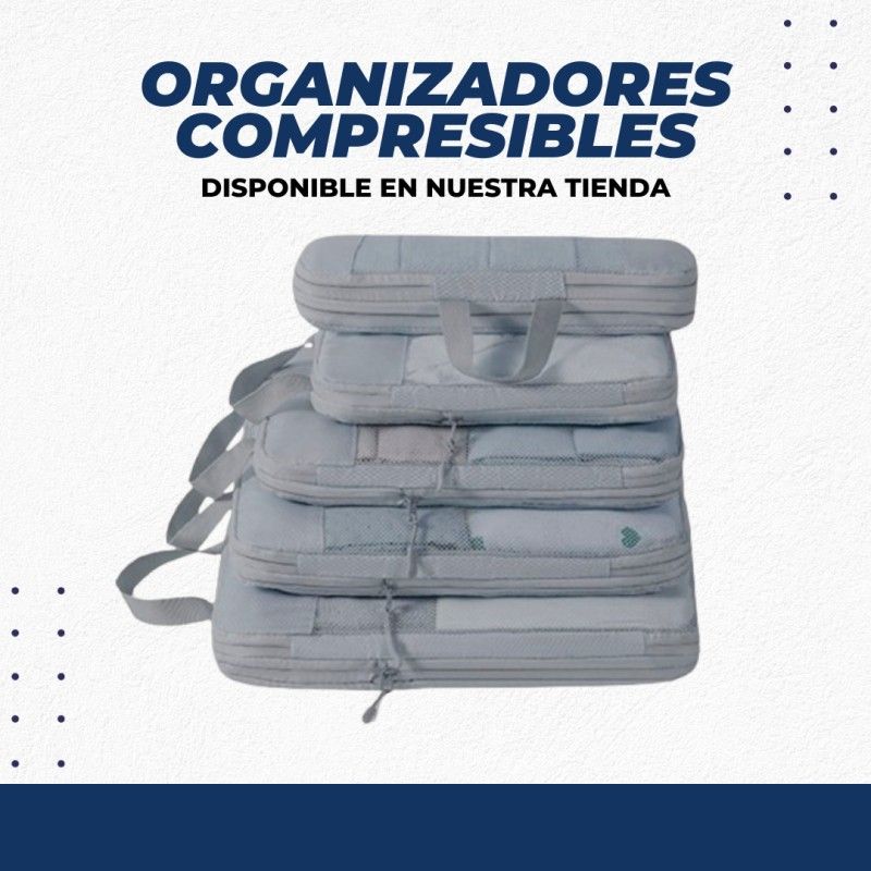 AURELA - Pack de 5 Cubos de embalaje de compresión para maleta