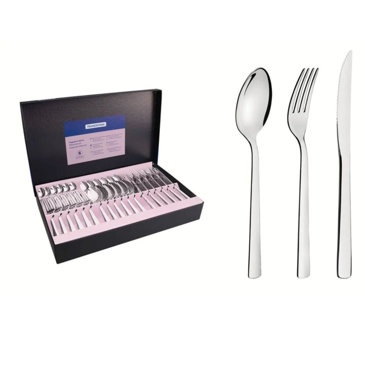 TRAMONTINA - Juego de cubiertos de 36 piezas Tramontina Oslo