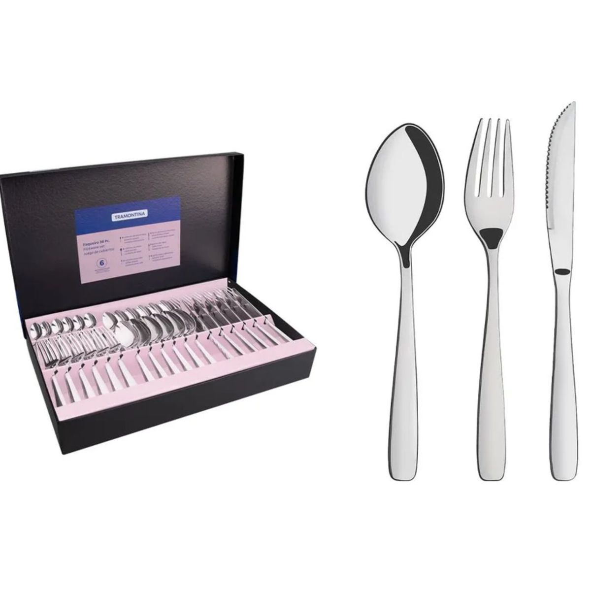TRAMONTINA - Juego De Cubiertos 36Pz Amazonas TRAMONTINA