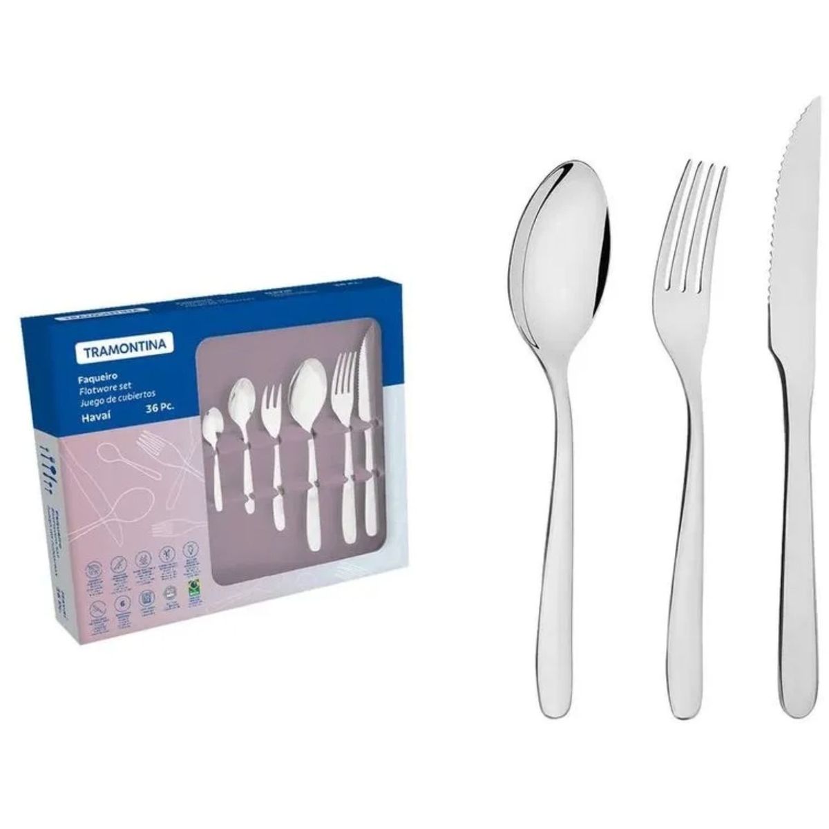 TRAMONTINA - Juego De Cubiertos 36Pzas Havai