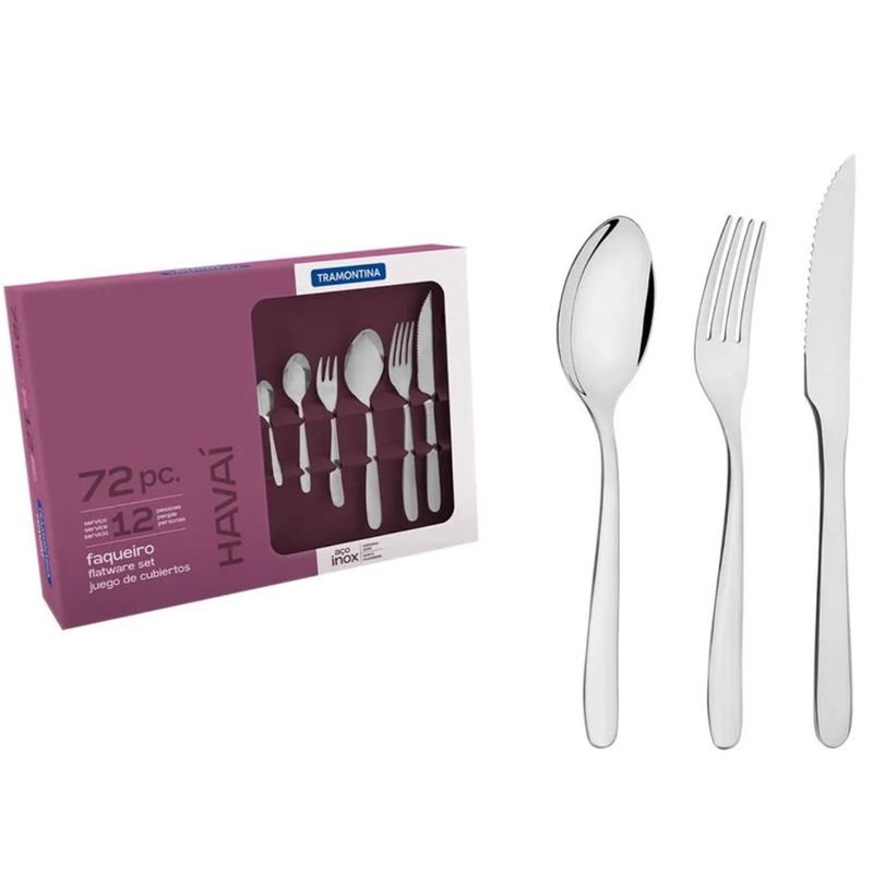 TRAMONTINA - Juego De Cubiertos 72Pzas Havai TRAMONTINA