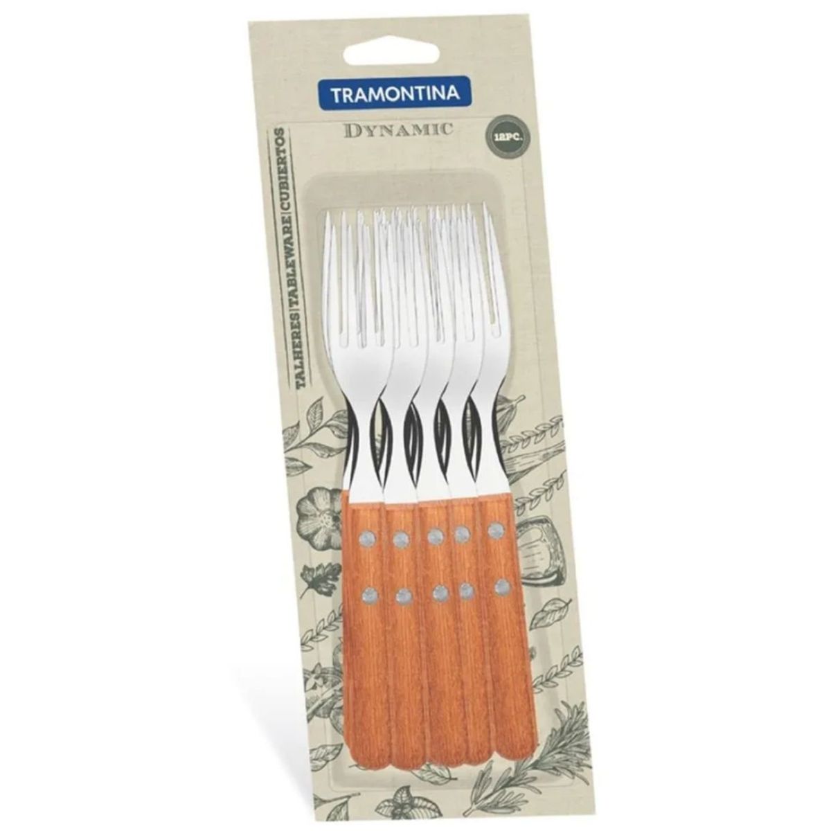 TRAMONTINA - Jgo Tenedores Mesa Dynamic X12  Acero Inoxidable