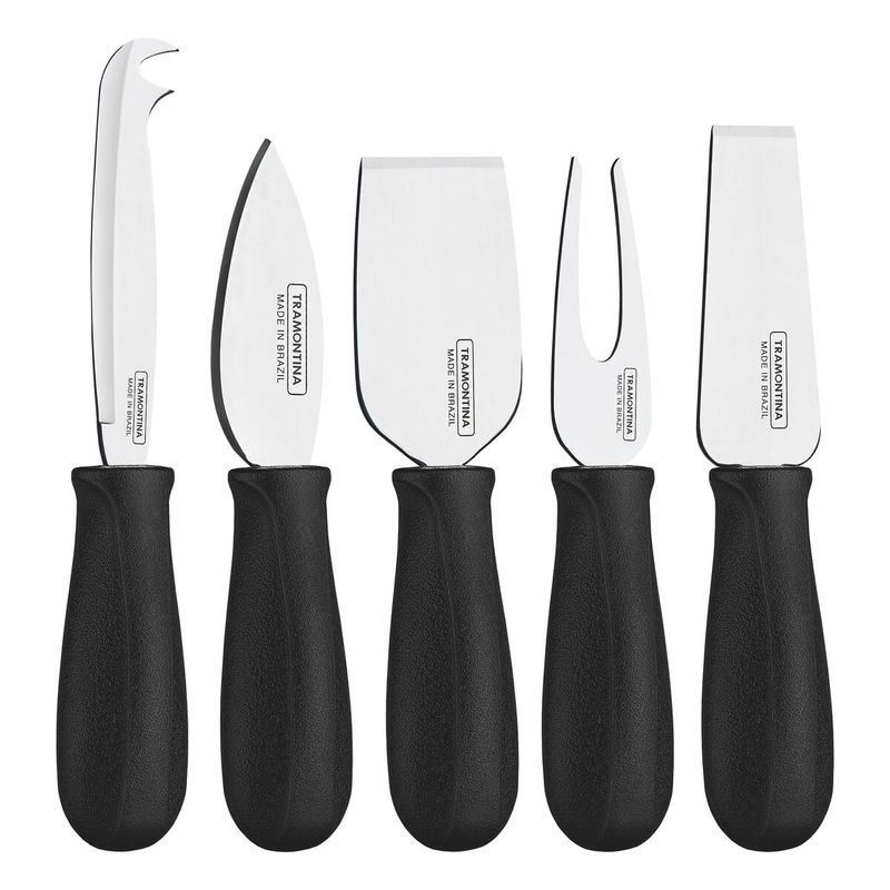 TRAMONTINA - Juego para Queso Negro x5 pzas Harmoniza - Tramontina