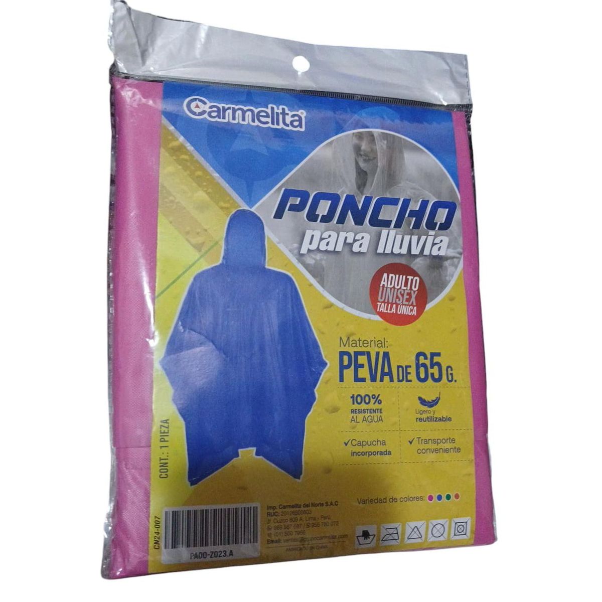 GENERICO - GENERICO-Poncho impermeable  para la lluvia-ROSADO