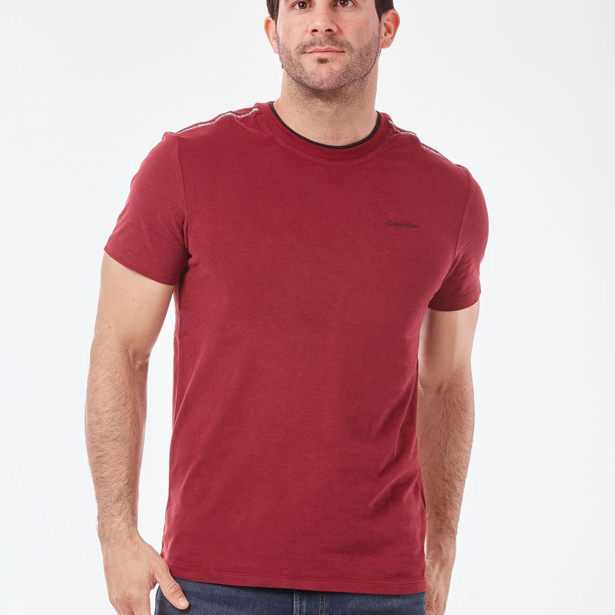 CALVIN KLEIN - CAMISETA SS SHOULDER TAPING TEE CK
