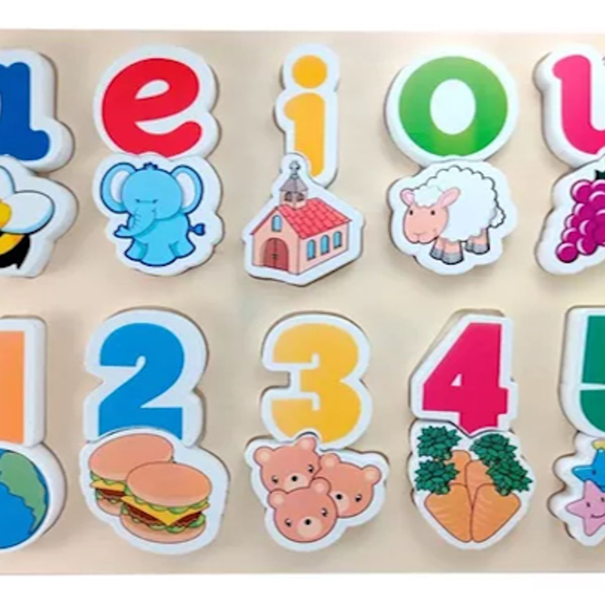 GENERICO - Vocales y Números  en Alto Relieve