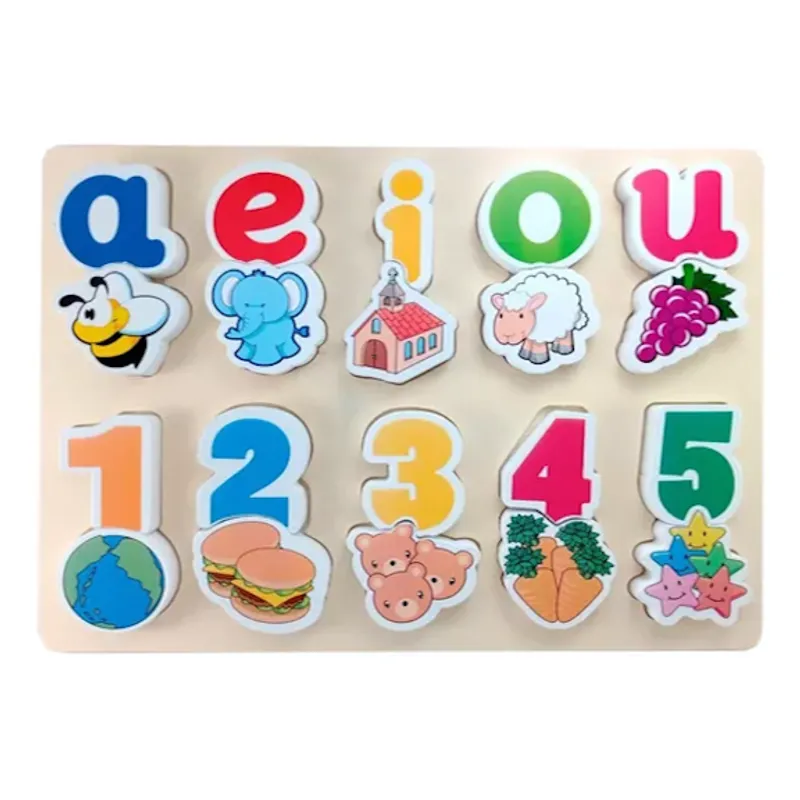 GENERICO - Vocales y Números  en Alto Relieve