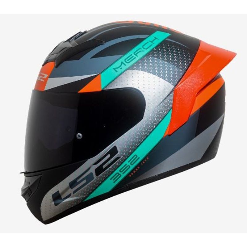LS2 - CASCO MOTO LS2 NS352 MERCH NEGRO-MATE ROJO TALLA XXL
