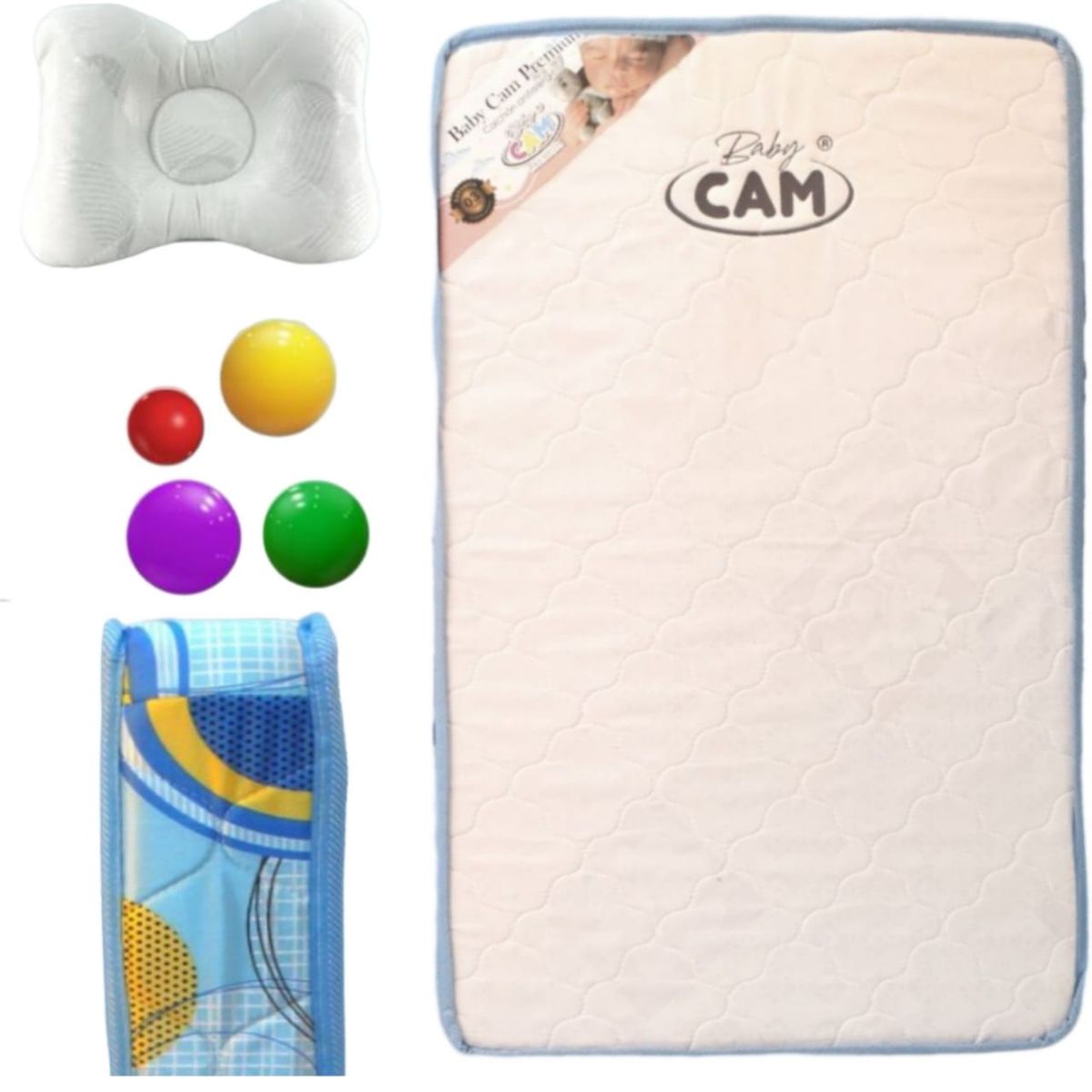 EBABY - Cuna Corral con Cambiador Happy Dream + Colchón para cuna