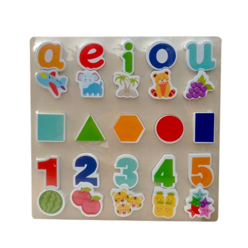 GENERICO - Vocales, Figuras Geométricas y Números  en Alto Relieve