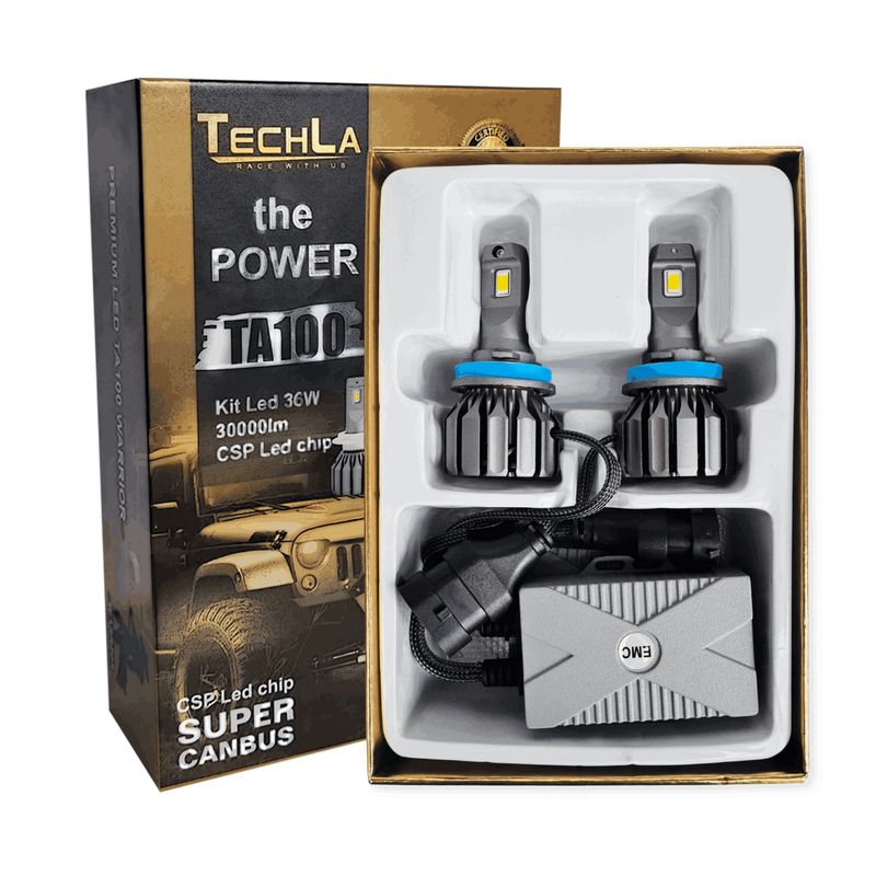 JET - Kit Focos Led TA100 Techla altas o bajas H11 30000lm