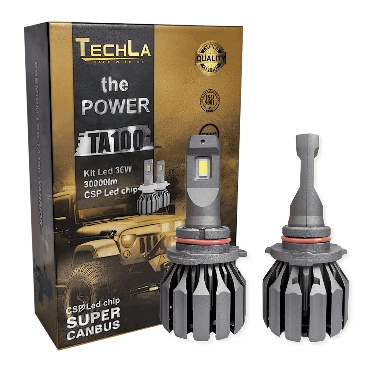 JET - Kit Focos Led TA100 Techla altas o bajas 9006 30000lm