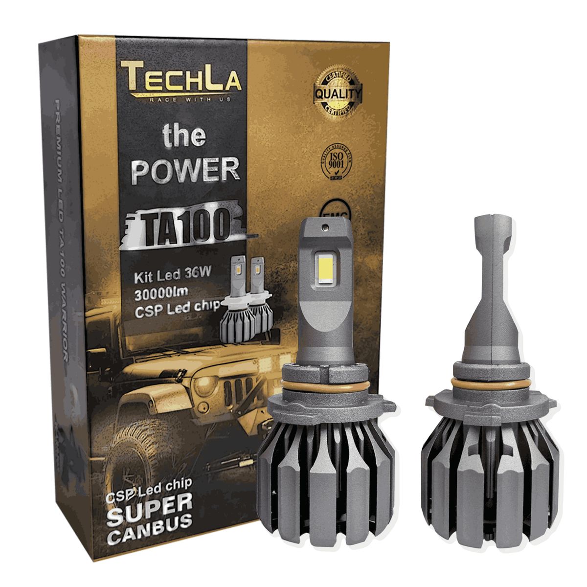 JET - Kit Focos Led TA100 Techla Altas o Bajas 9005 30000lm