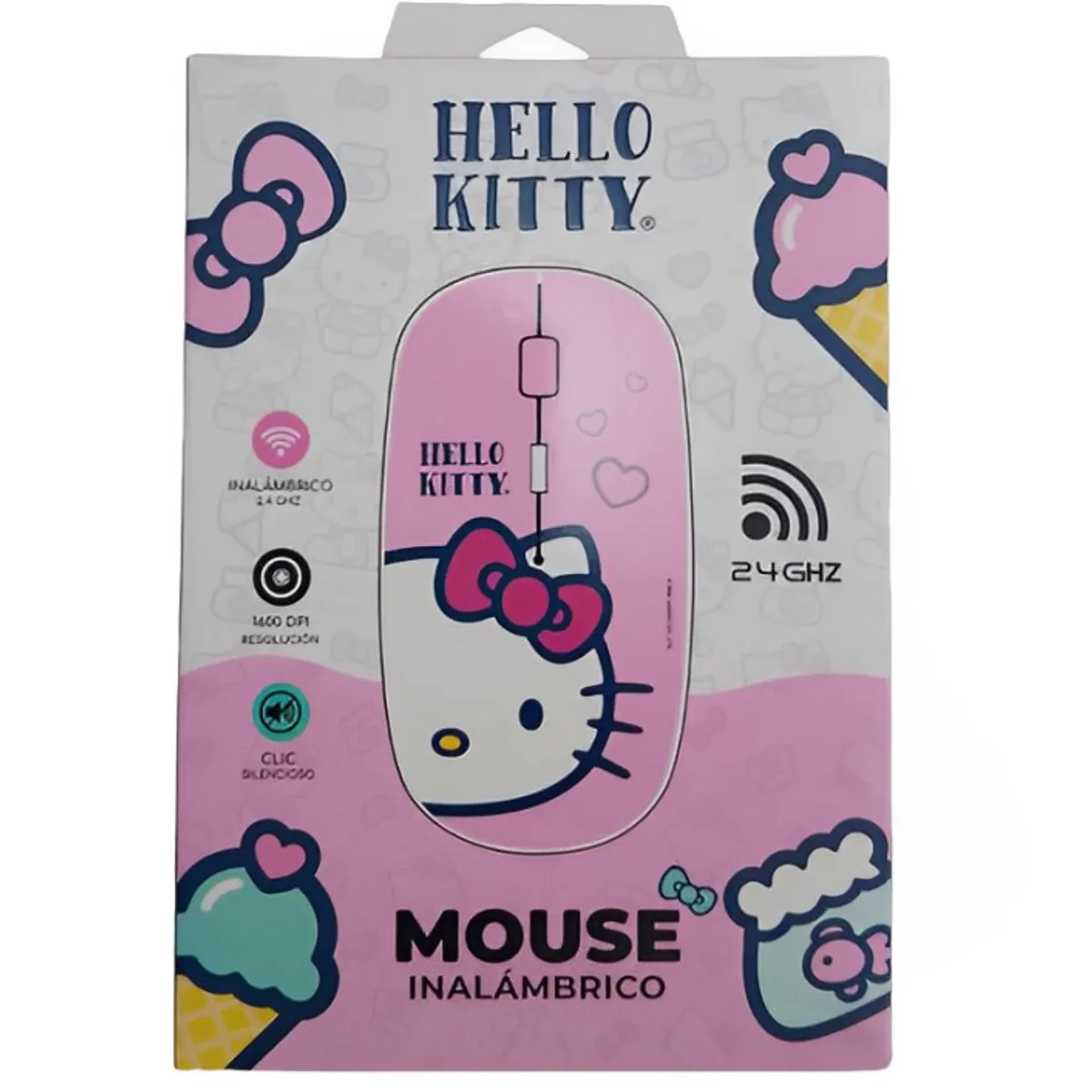 GENERICO - Mouse Inalámbrico Dibujo Animado Anime - Rosado