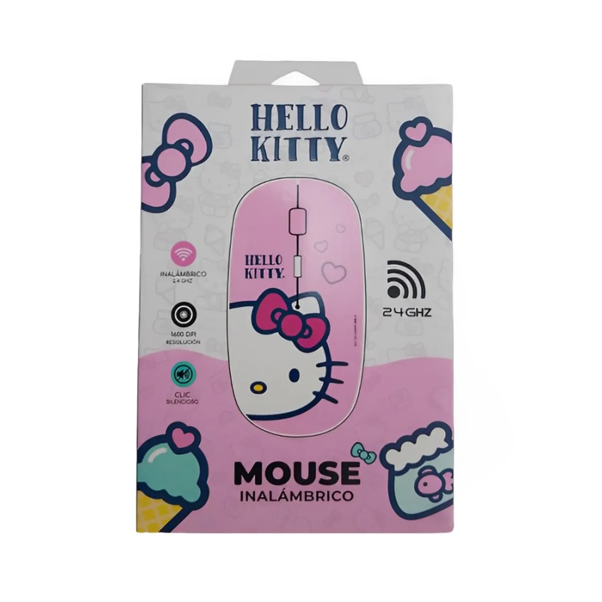 GENERICO - Mouse Inalámbrico Dibujo Animado Anime - Rosado