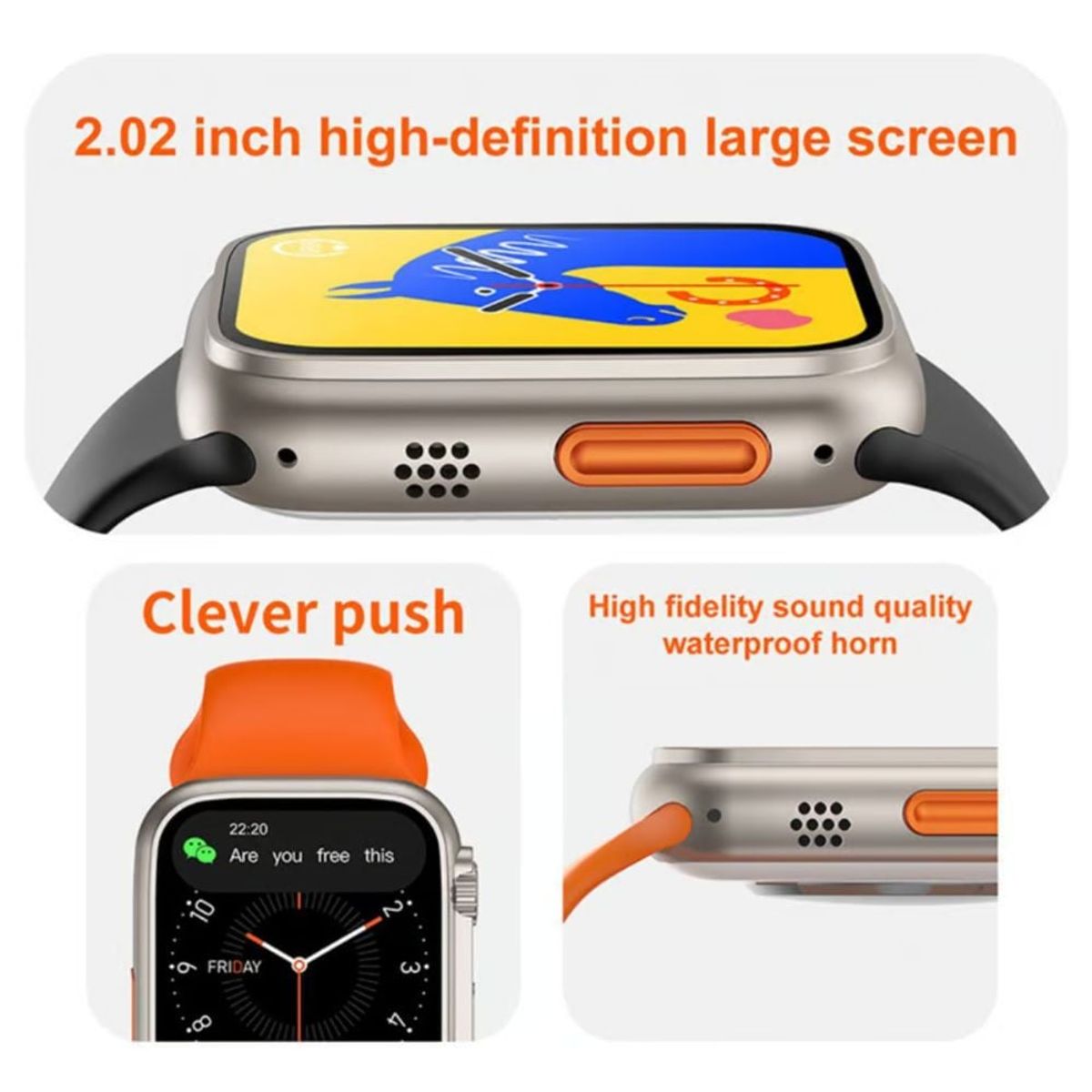 GENERICO - Smartwatch T900 ULTRA 3 MAX AMARILLO