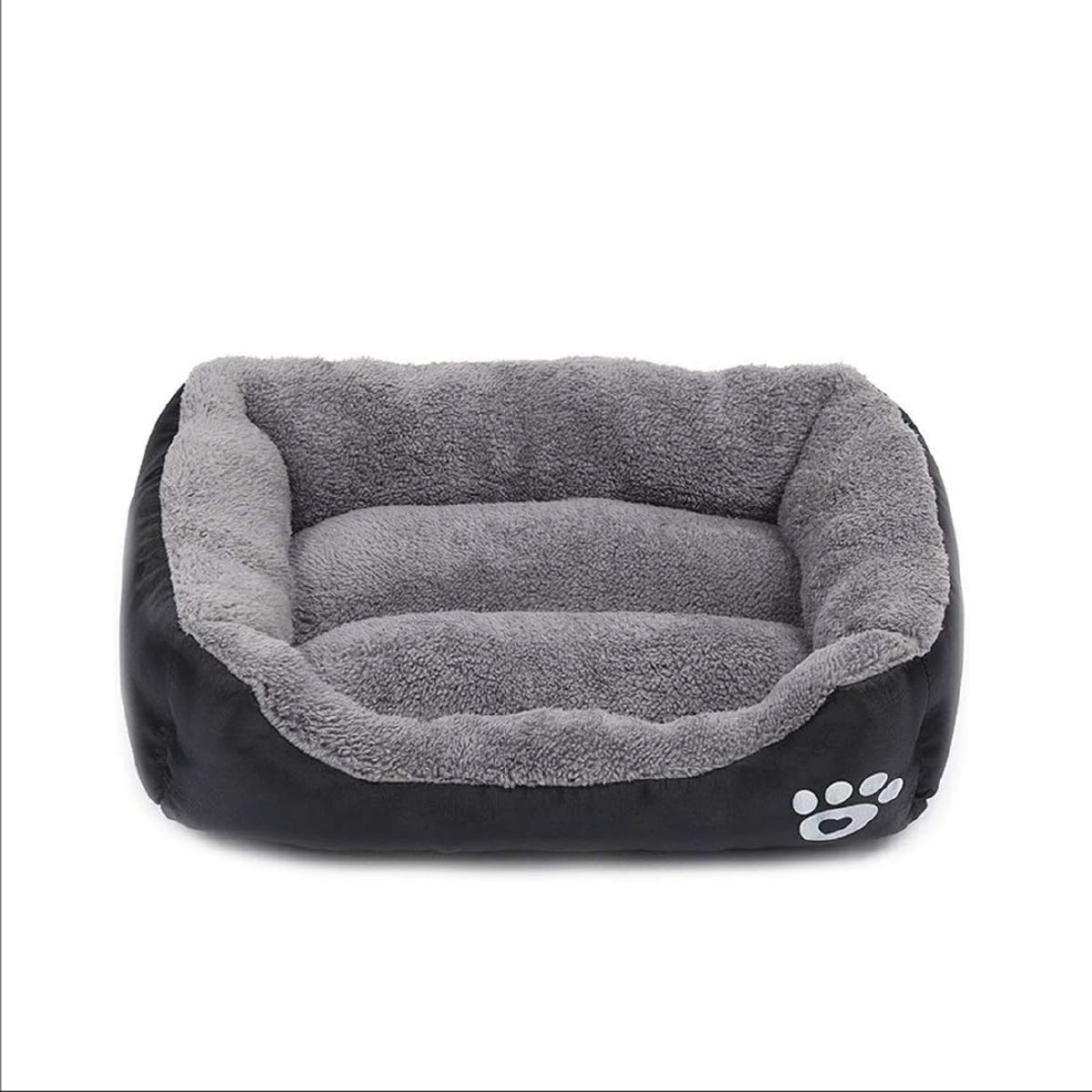 S&T - Cama Para Perros Antideslizante Rectangular Negro - Talla S