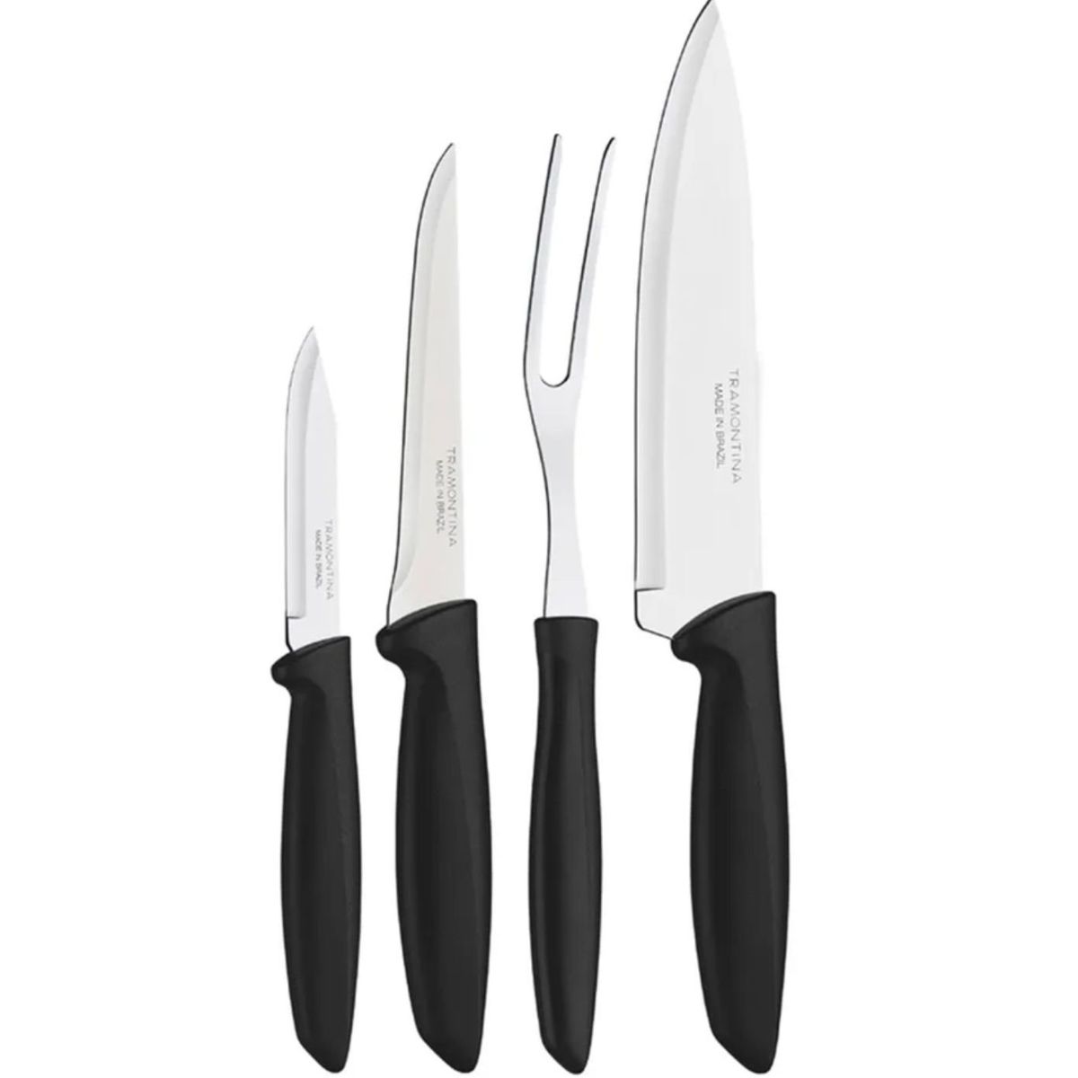 TRAMONTINA - Jgo Cuchillos X 4 Pz Plenus Color Negro - Tramontina
