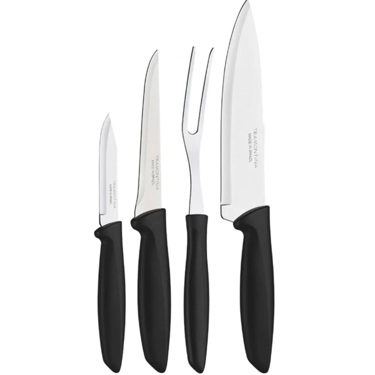 TRAMONTINA - Jgo Cuchillos X 4 Pz Plenus Color Negro - Tramontina