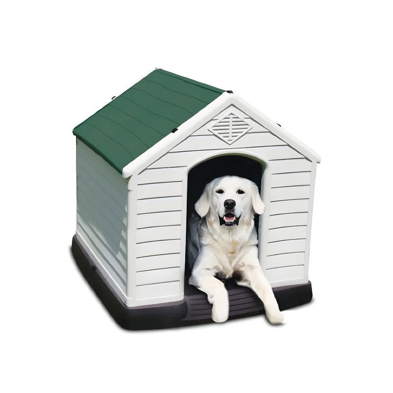 S&T - Casa Para Perro Raza PequeñaMediana 70x66x60cm Verde Talla M