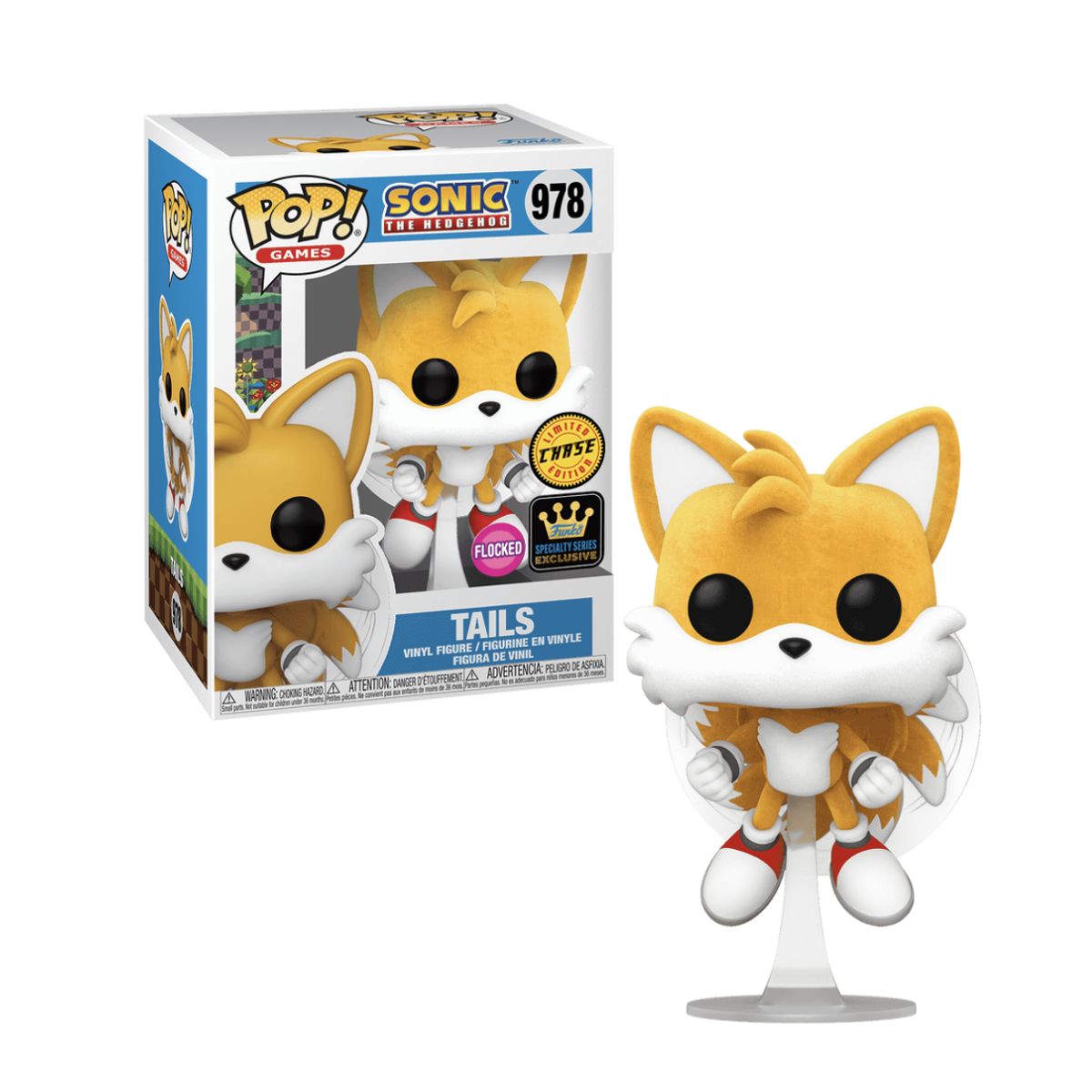 FUNKO - Tails Flocked Funko Pop 978 Sonic Exclusivo Chase