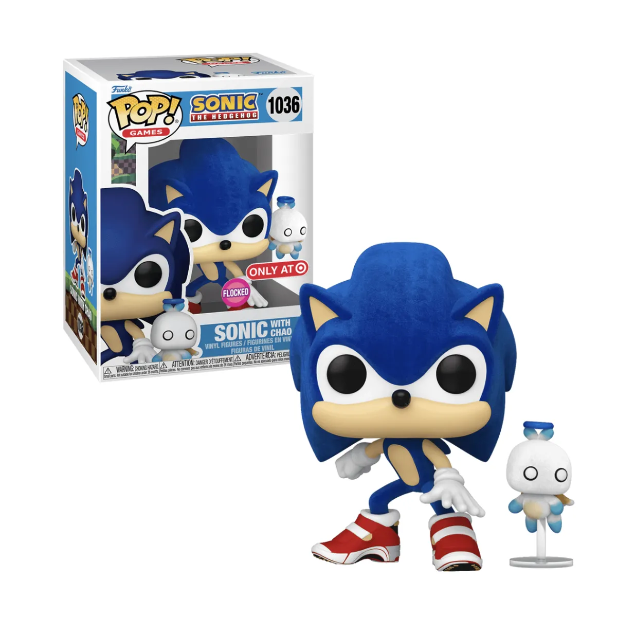 FUNKO - Sonic with Chao Funko Pop 1036 Flocked Exclusivo Original