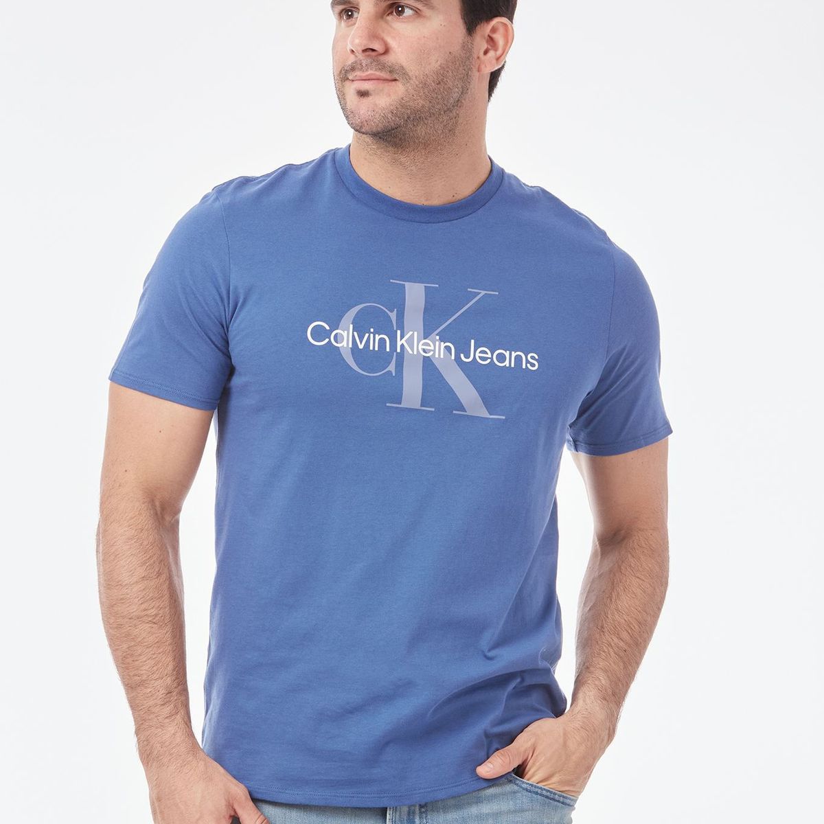 CALVIN KLEIN - CAMISETA SS MONOLOGO JEANS CREWNK TEE
