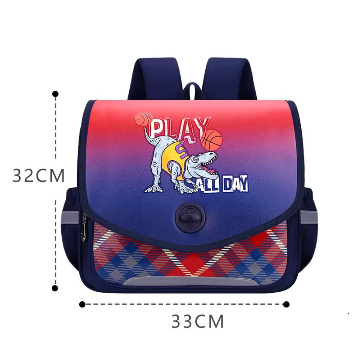 GENERICO - Mochila Modelo Japones Dinosaurio Azul