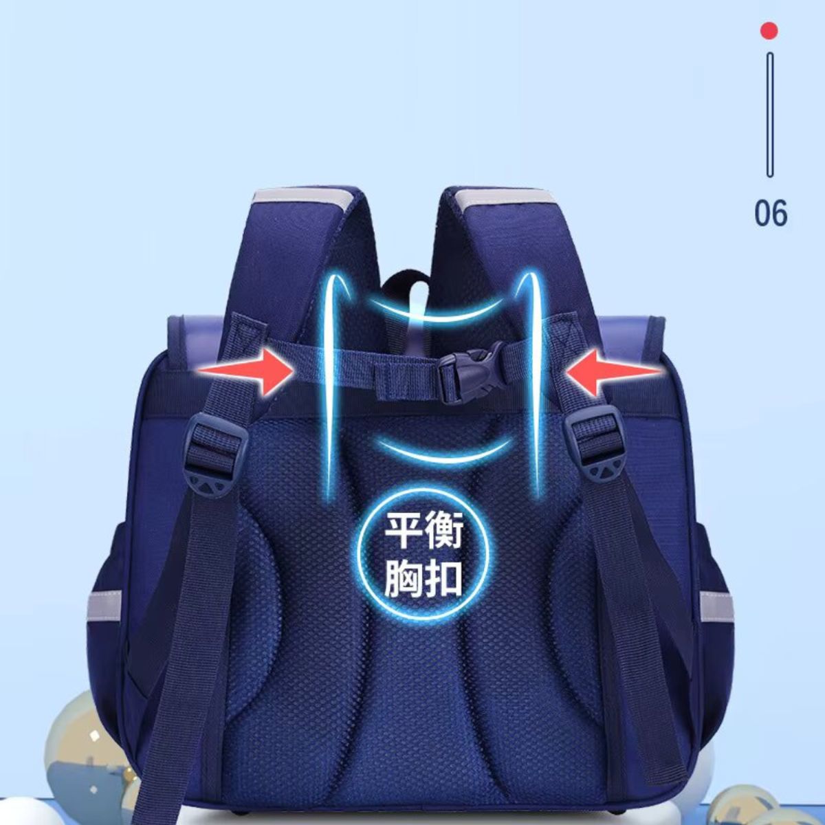 GENERICO - Mochila Modelo Japones Dinosaurio Azul