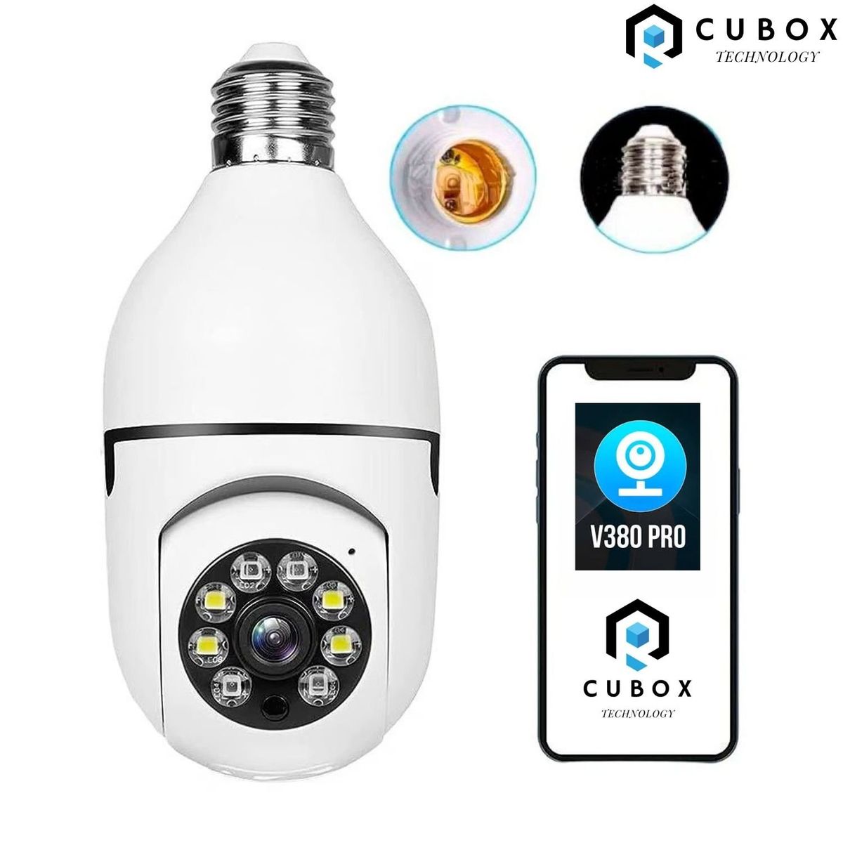 OEM - Foco Camara de Seguridad de 360° con Wifi Full HD