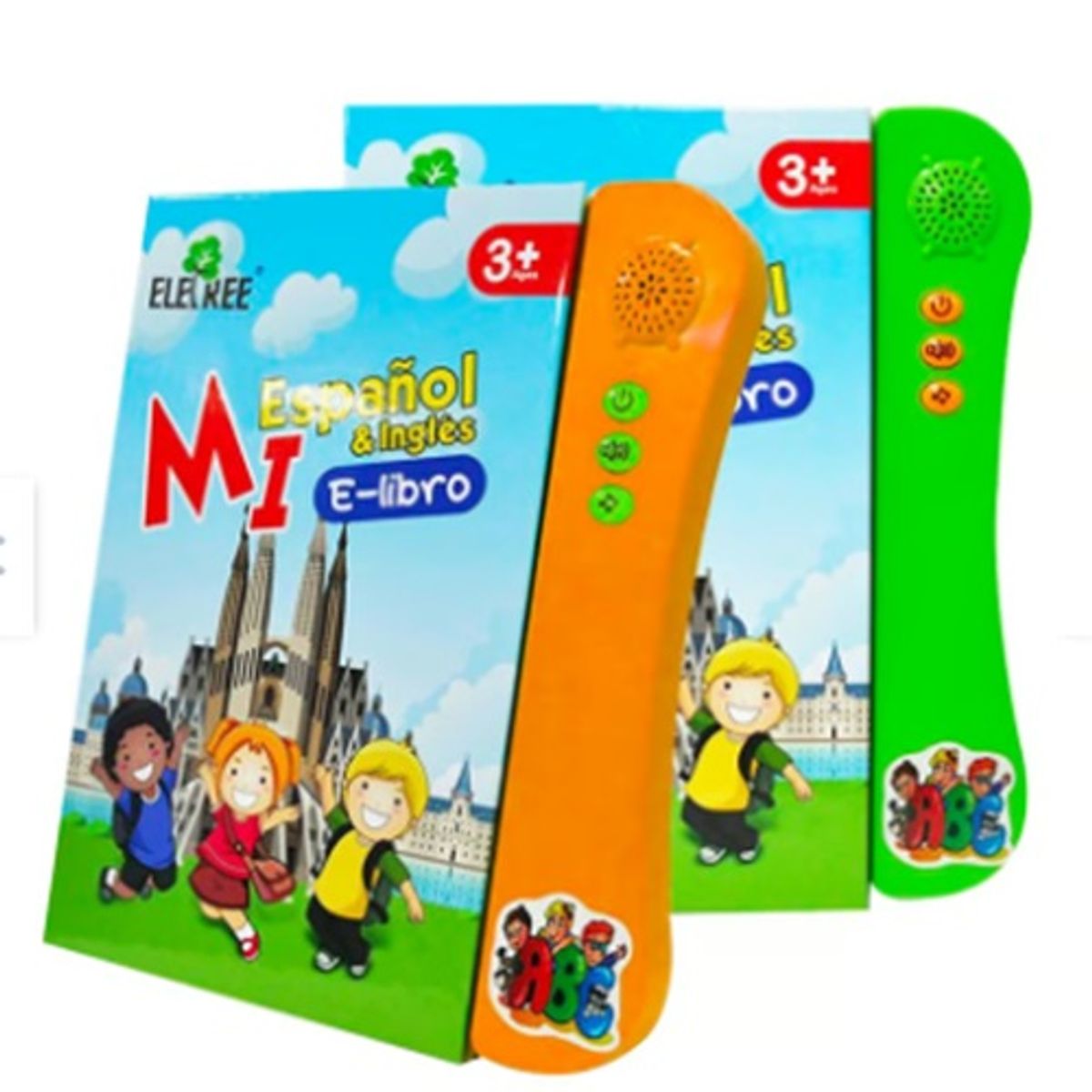 GENERICO - Audiolibro Electrónico en Inglés y Español Libro Naranja