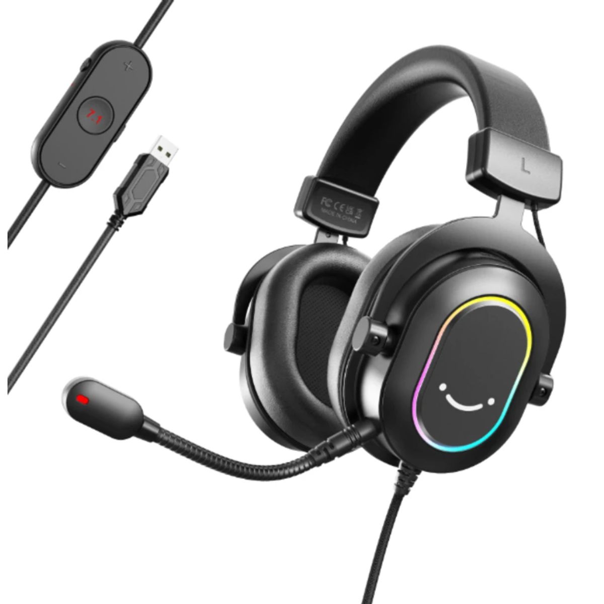 REDRAGON - Audifonos Gamer Fifine H6 Black 7.1