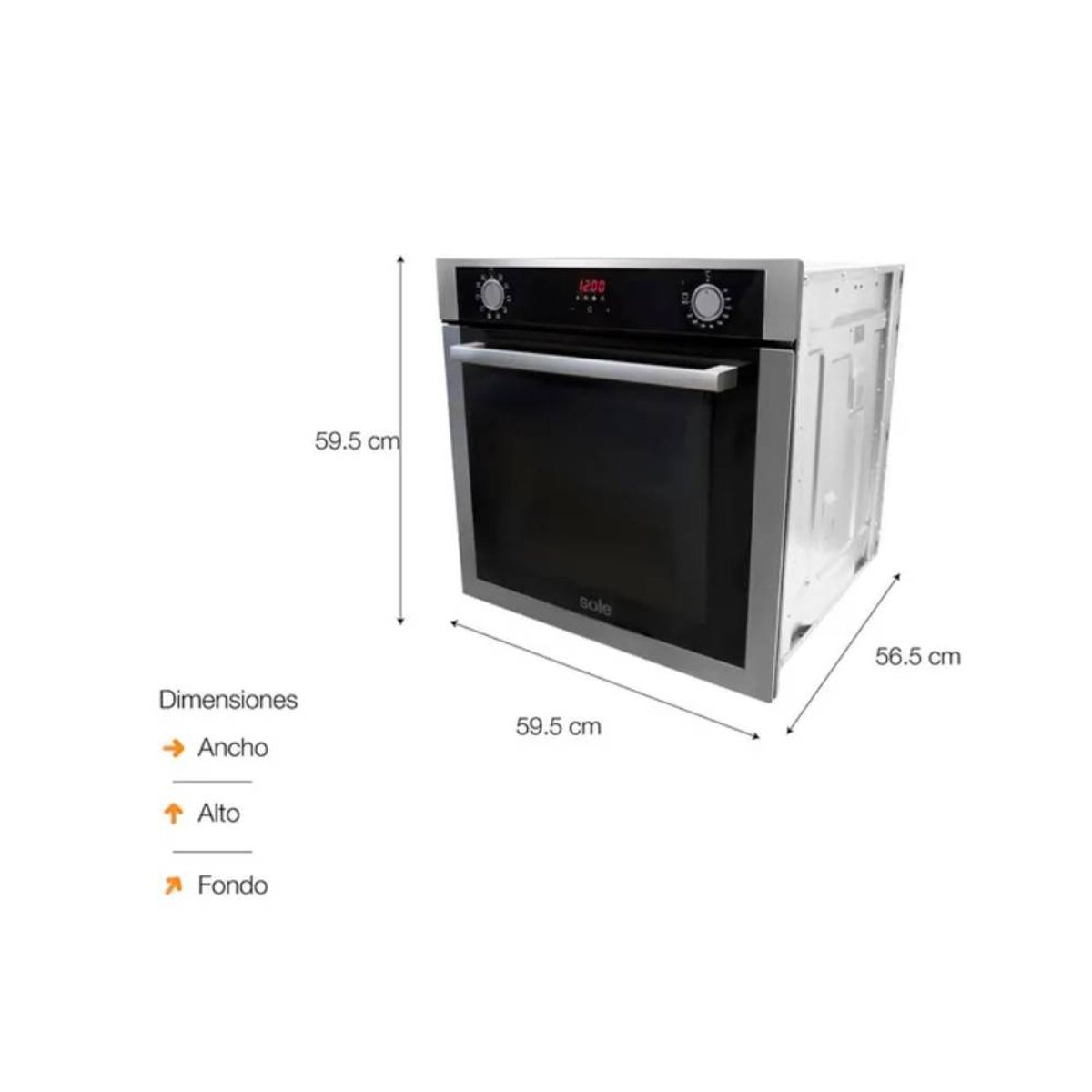 SOLE - Horno Eléctrico Empotrable Sole SOLHO012V2 73L