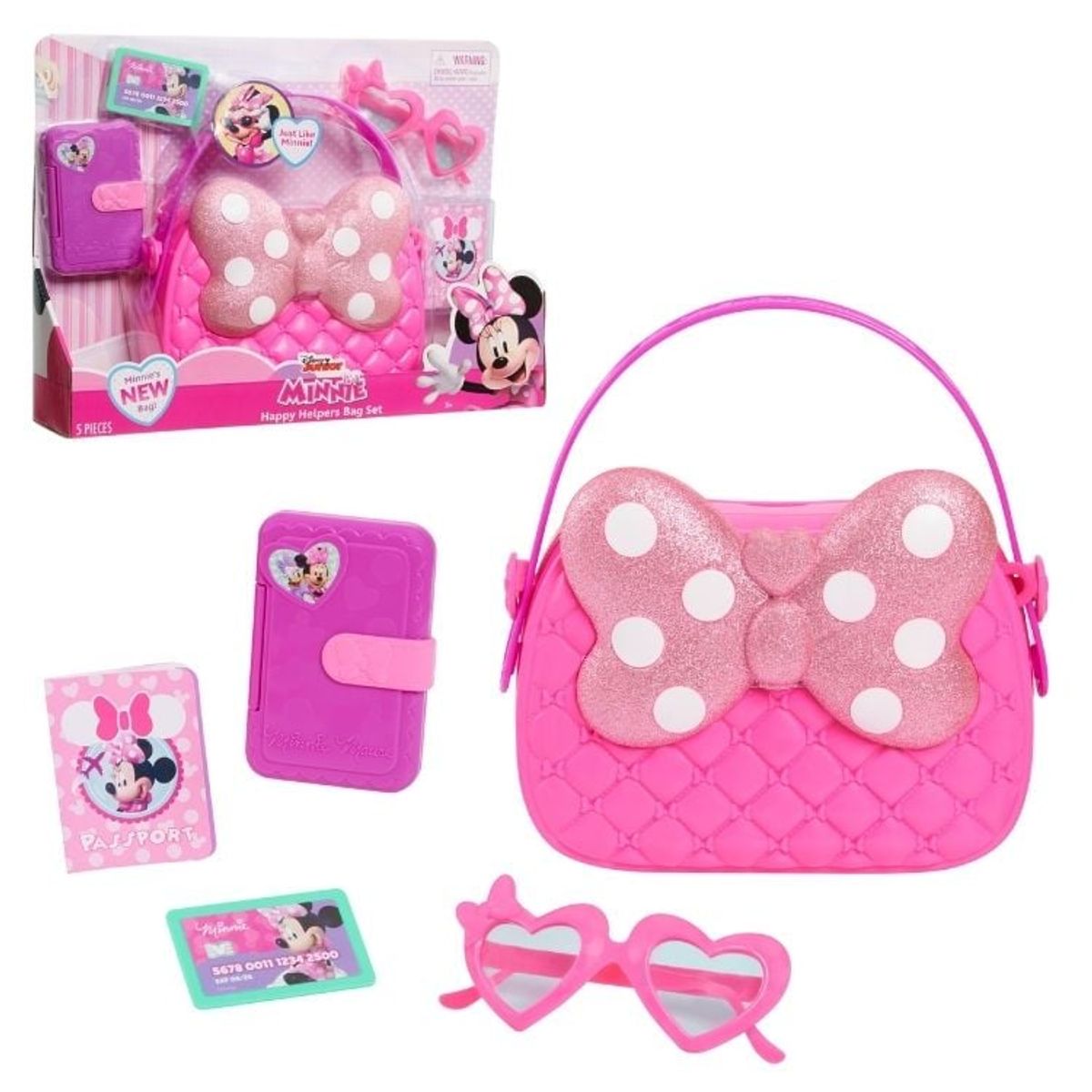 DISNEY - MINNIE MOUSE JUEGO DE BOLSO DE 9 PIEZAS CON LUCES YSONIDOS