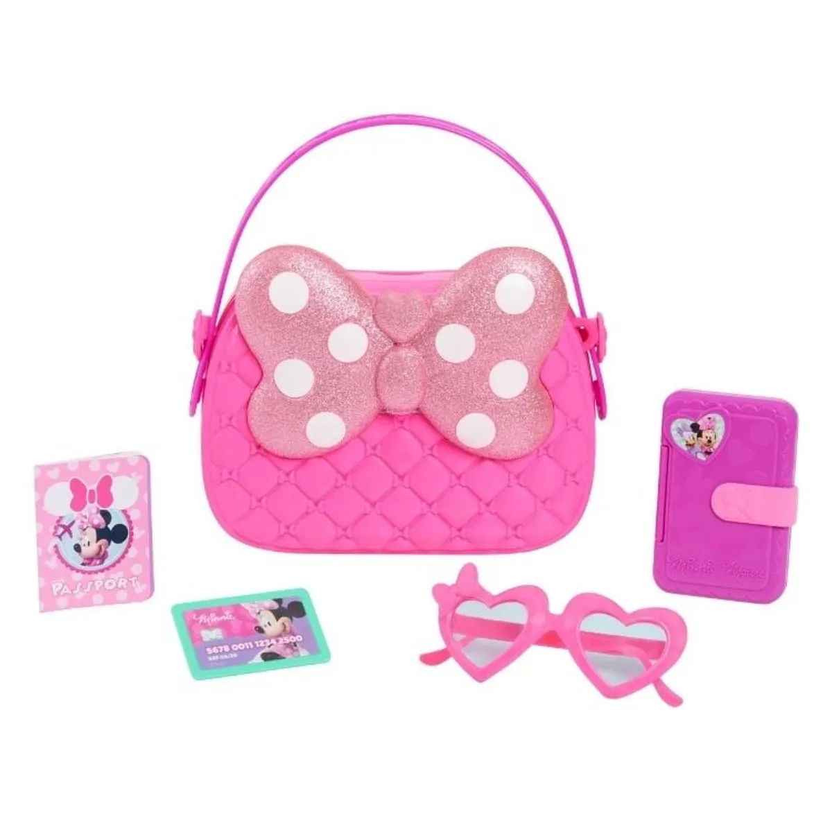 DISNEY - MINNIE MOUSE JUEGO DE BOLSO DE 9 PIEZAS CON LUCES YSONIDOS