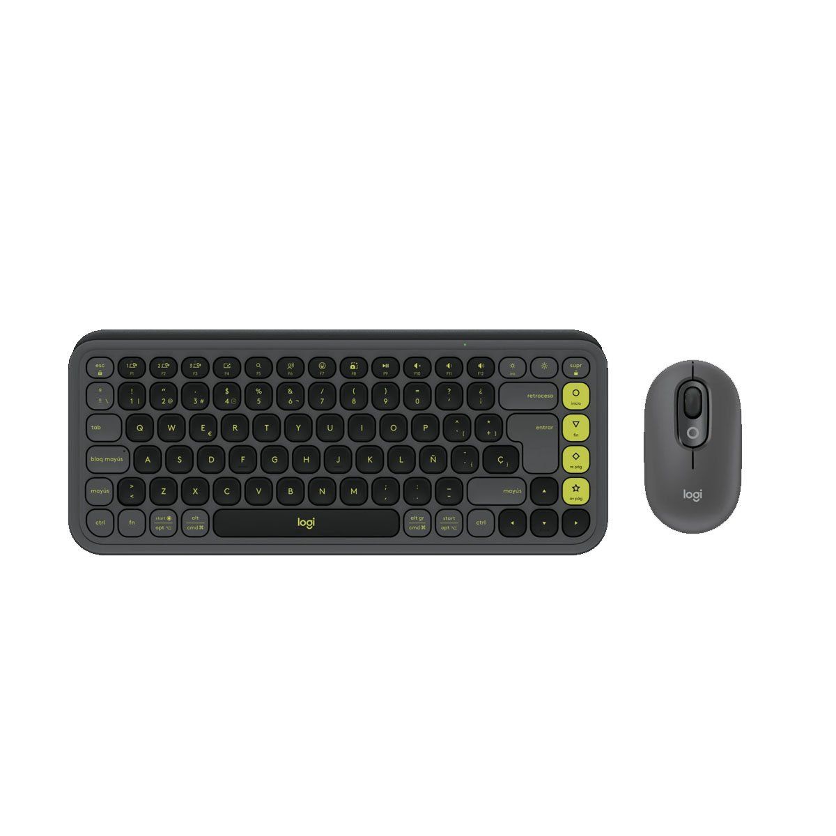 LOGITECH - Teclado Logitech +Mouse Pop Icon Bluetooth Wireless Sp Graphite