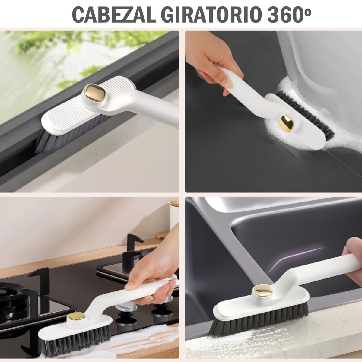 GENERICO - Pack x2 Cepillos Limpieza multiuso para Carro Hogar